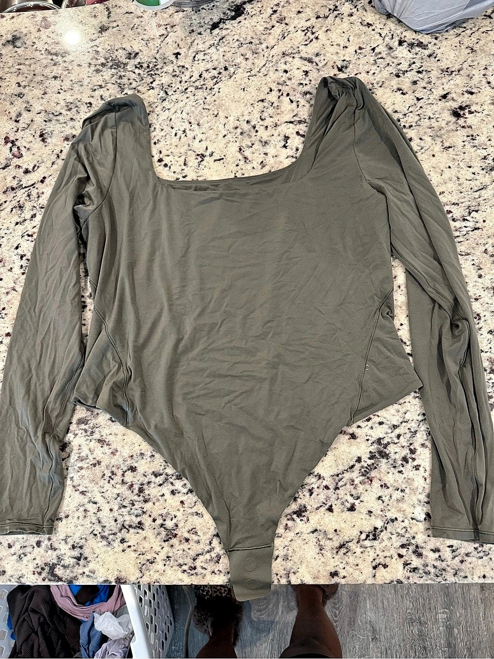 Lululemon Long Sleeve Bodysuit in Green
